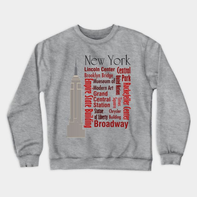 Sights of New York Crewneck Sweatshirt by photokapi